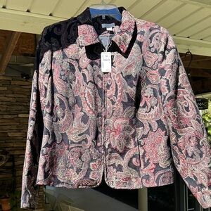 Christopher & Banks Elegant Paisley Blazer